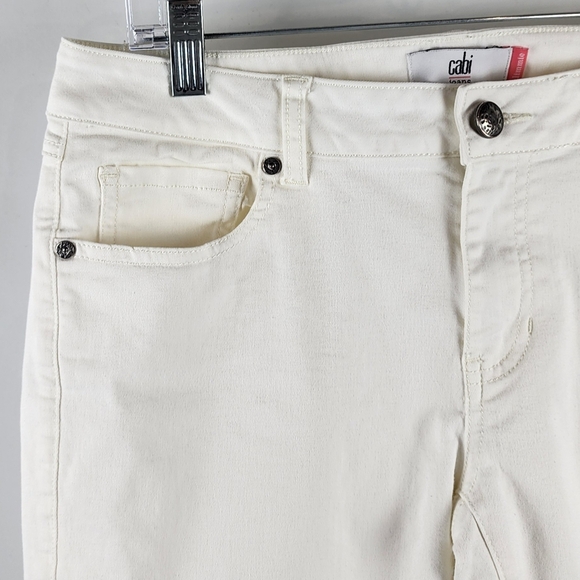 Cabi 5088 Jeans Womens 6 Slimmie Skinny White Stretch Denim (29x29) - Picture 4 of 10